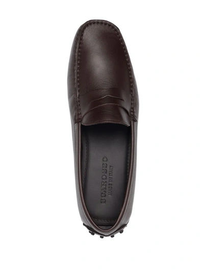 Scarosso Michael Slip-on Loafers In Brown