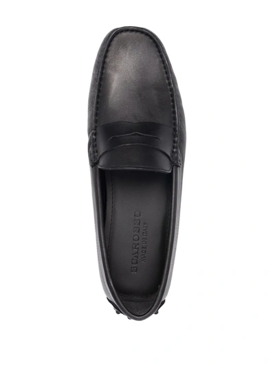 Shop Scarosso Michael Square-toe Loafers In Black