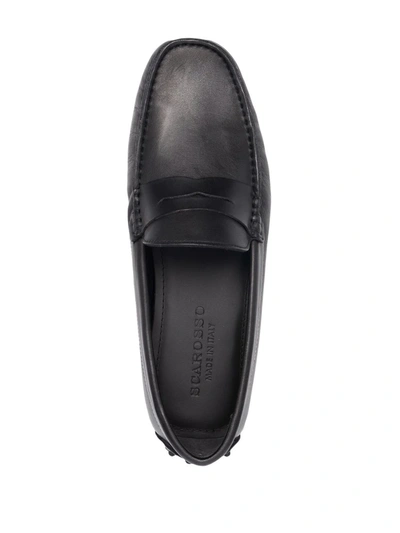 Scarosso Michael Square-toe Loafers In Black