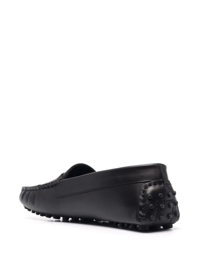 Shop Scarosso Ashley Leather Loafers In Black