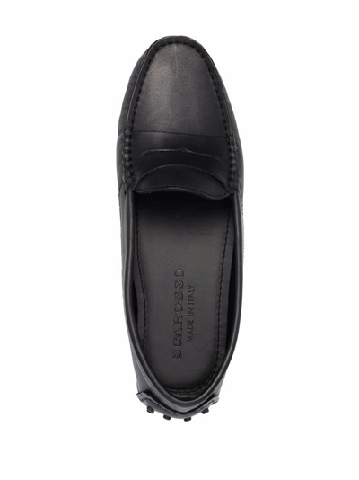 Shop Scarosso Ashley Leather Loafers In Black