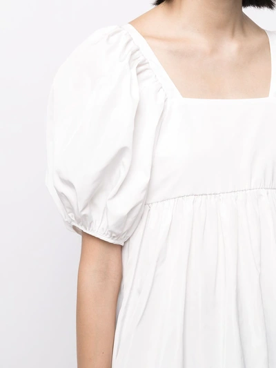 Shop Cecilie Bahnsen Vega Puff-sleeve Blouse In White