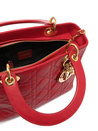 Pre-owned Dior 1997  Lady  Cannage Bag In Red