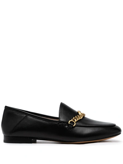 Shop Coach Helena Leather Loafers In Black