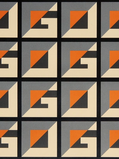Shop Gucci Square G Wallpaper In Orange