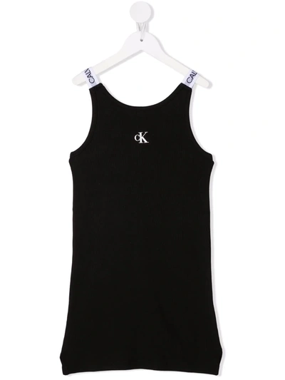 Shop Calvin Klein Logo-print Vest Top In Black