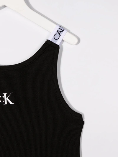 Shop Calvin Klein Logo-print Vest Top In Black