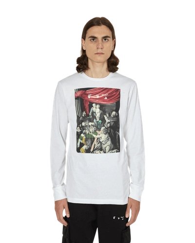Shop Off-white Caravaggio Painting Longsleeve T-shirt In White/black