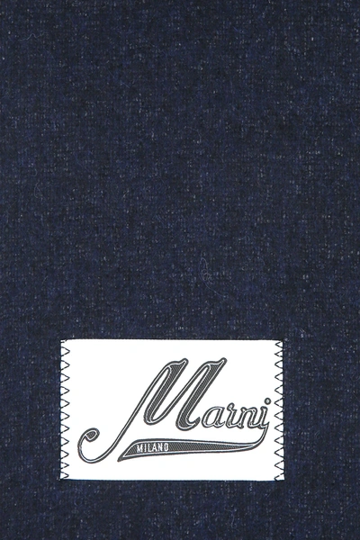Marni Midnight Blue Alpaca Blend Scarf