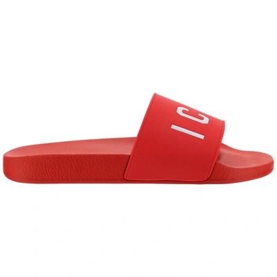 Shop Dsquared2 Icon Slides In Rosso