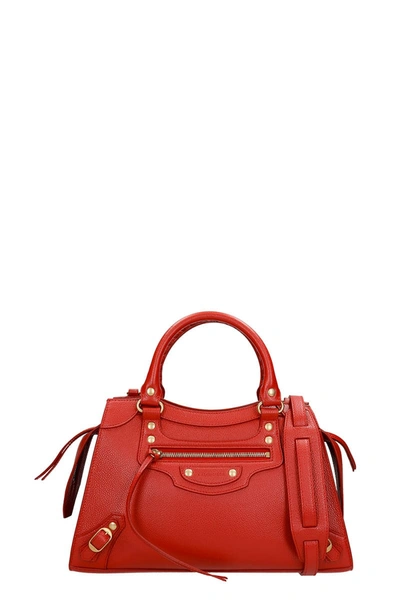 Shop Balenciaga Neo Classic Hand Bag In Red Leather