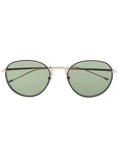 Shop Thom Browne Round-frame Sunglasses In Schwarz