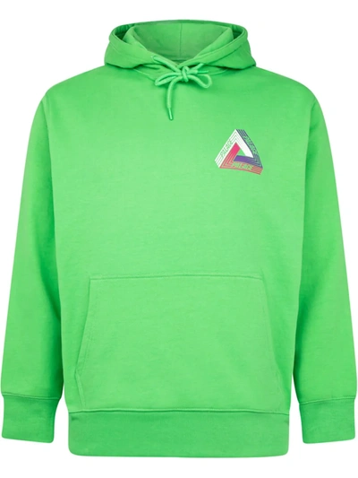 Shop Palace Tri-dart "light Lime" Drawstring Hoodie In Green