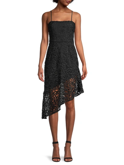 Shop Milly Diara Embroidered Lace Dress In Black