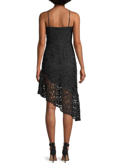 Shop Milly Diara Embroidered Lace Dress In Black