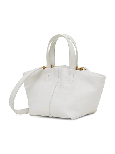 Shop Mansur Gavriel Mini Tulipano Leather Bag In Peony