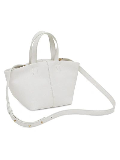 Shop Mansur Gavriel Mini Tulipano Leather Bag In Peony