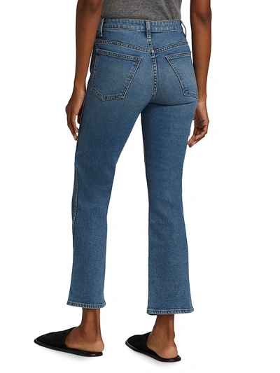 Shop Khaite Women's Vivian Bootcut Flare Jeans In Vintage Blue
