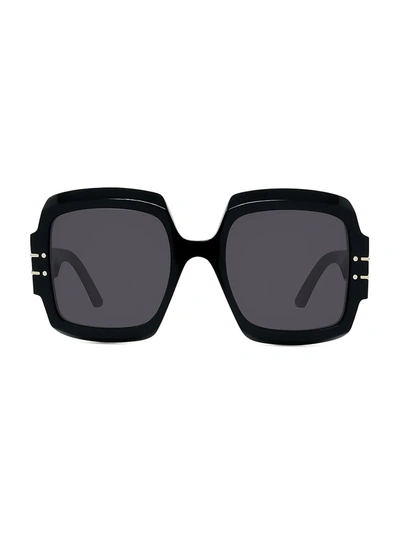 Shop Dior Signature 55mm Square Sunglasses In Black