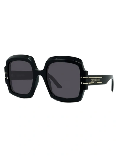 Shop Dior Signature 55mm Square Sunglasses In Black