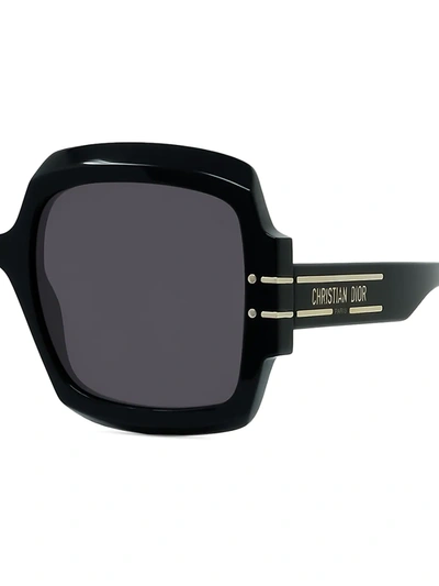 Shop Dior Signature 55mm Square Sunglasses In Black