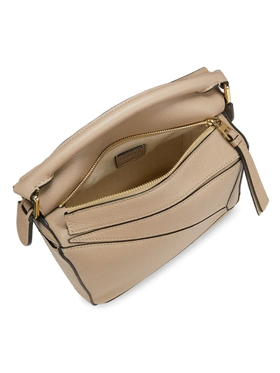 Shop Loewe Women's Small Puzzle Leather Bag In Sand