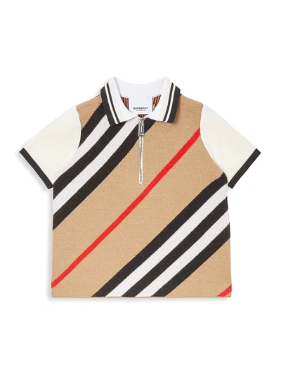 vorst mannelijk betreuren Burberry Baby Boy's & Little Boy's Iconic Striped Merino Wool-blend Polo In  Archive Beige | ModeSens
