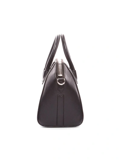 Shop Givenchy Mini Antigona Leather Satchel In Medium Grey