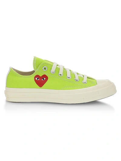 Shop Comme Des Garçons Play Comme Des Garcons Play X Converse Chuck Taylor All Star Canvas Low-top Sneakers In Green