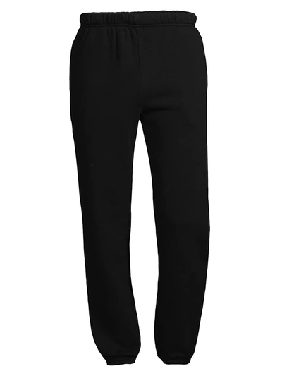 Shop Les Tien Classic Fleece Sweatpants In Jet Black