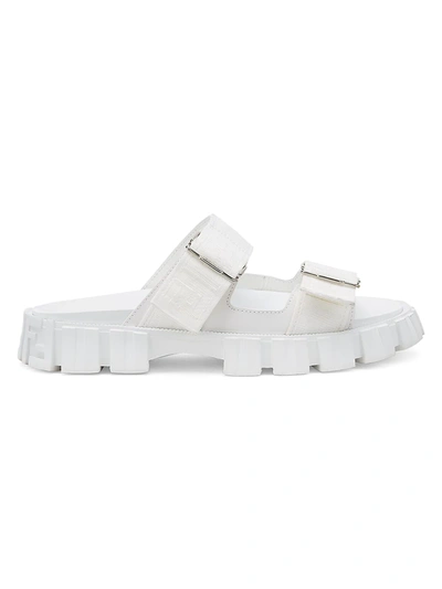 Shop Fendi Lug-sole Slides In White