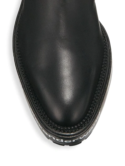Shop Alexander Wang Sanford Lug-sole Leather Boots In Black
