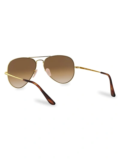Shop Ray Ban Women's Rb368958 58mm Aviator Sunglasses In Gold