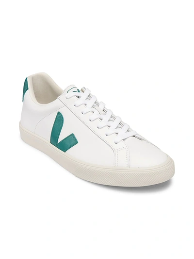 Shop Veja Women's Esplar Leather Low-top Sneakers In White