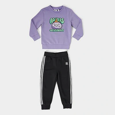 Adidas Originals Babies' Adidas Boys' Toddler Originals X Kevin Lyons  Monsters Pullover Hoodie And Jogger Pants Set In Purple/black | ModeSens
