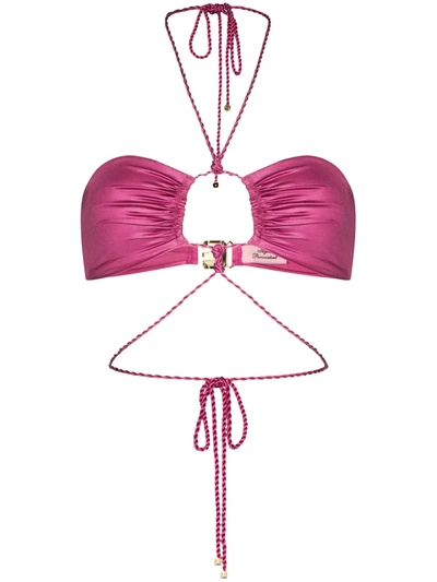Shop Agent Provocateur Mileey Cut-out Bikini Top In Pink