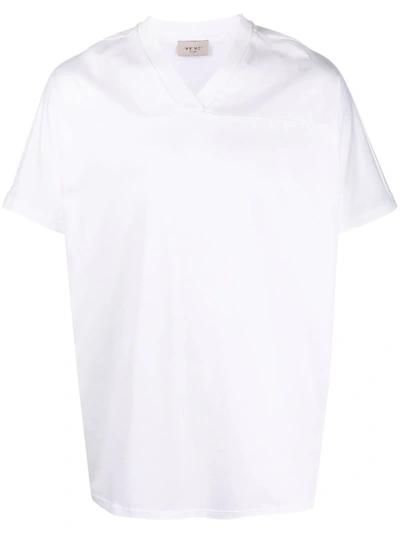 Shop Low Brand Cotton V-neck T-shirt In Weiss