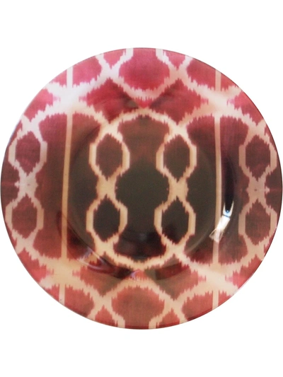 Shop Les-ottomans Ikat Glass Plate (27cm) In Rot