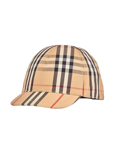 Shop Burberry Vintage Check And Icon Stripe Baseball Cap In Brown