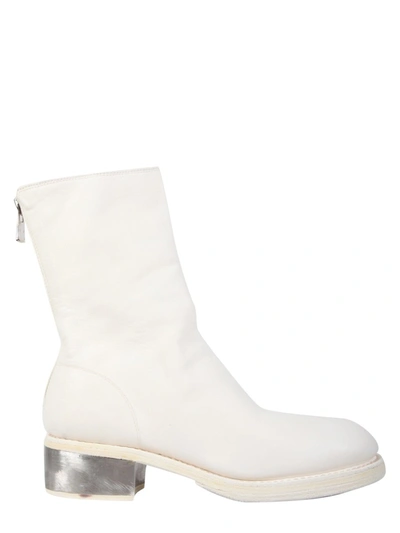 Shop Guidi Boots With Zip Unisex In White