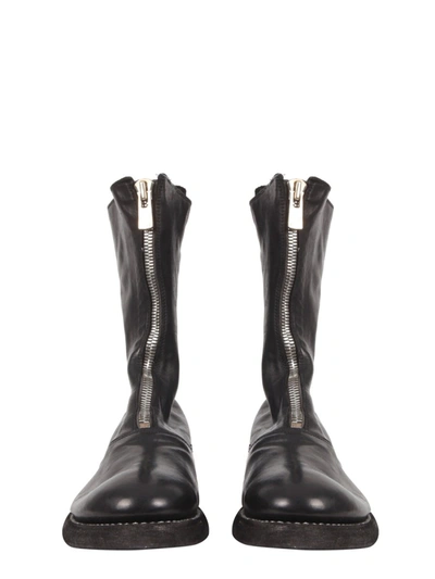 Shop Guidi Leather Boots Unisex In Black