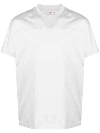 Shop Low Brand Cotton V-neck T-shirt In Grau