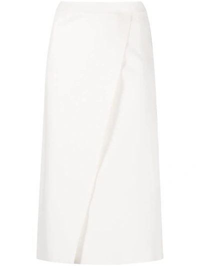 Shop Mrz Wrap-style Skirt In Weiss