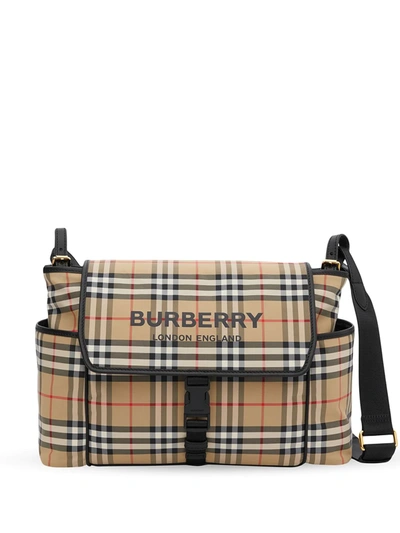 Shop Burberry Vintage Check Baby Changing Bag In Multicolour