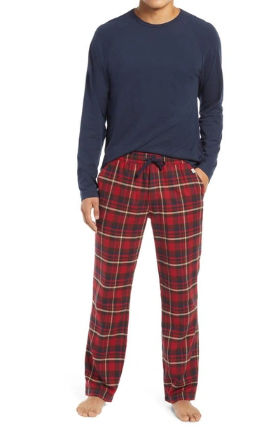 Shop Ugg Steiner Pajamas In Red Plaid / Navy