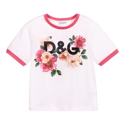 Shop Dolce & Gabbana Girls T-shirt Flowers
