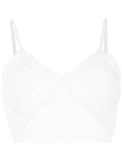 Shop Commission Cut Out-detail Bralette Top In White