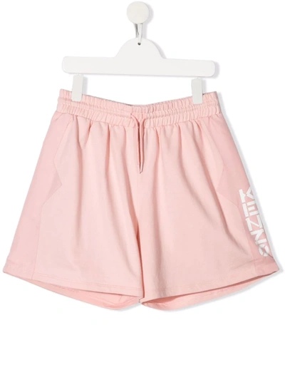 Shop Kenzo Logo-print Track Shorts In Pink