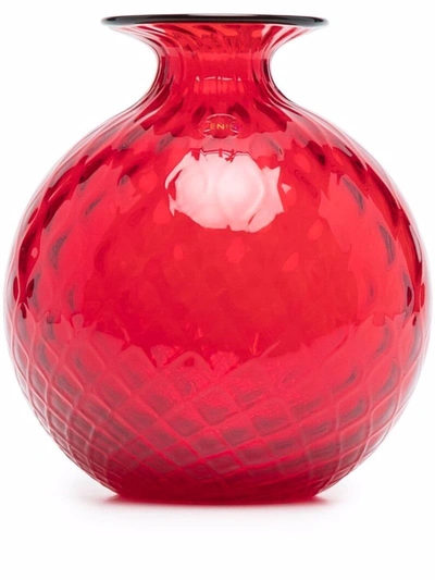 Shop Venini Monofiori Balloton Glass Vase In Red