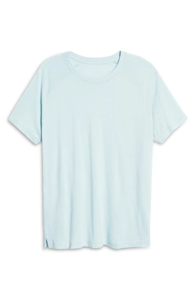 Shop Alo Yoga The Triumph Crewneck T-shirt In Chalk Blue
